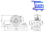 یاتاقان UCP 211 با شفت 55 میلی متر 2