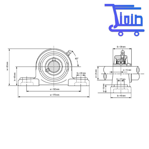 مشخصات یاتاقان UCP 305