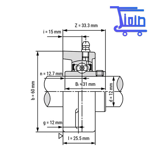 یاتاقان UCFL 204 با شفت 20 میلی متر